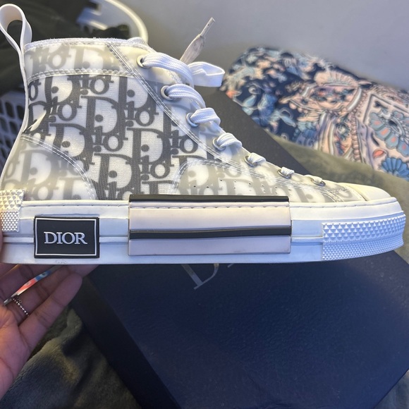Men’s DiorB-23 hi top oblique canvas sneaker, size 41 - Picture 6 of 11
